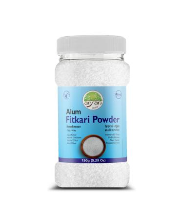 Aryan Alum Powder or Fitkari Powder Natural Potassium Sulphate No Added Chemicals & Colors- 150gm Alum Powder 150gm