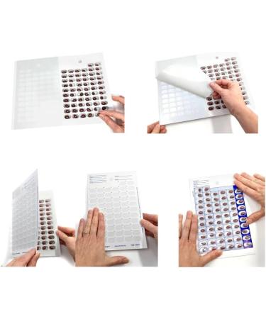 6 Pack Disposable Cold Seal Medication Blister Cards - 62 Days Pill Organizer for Vitamins & Medicine - Buy Online on GoSupps.com