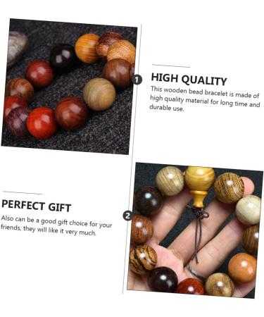 COLLBATH Sandalwood Beads Bracelet Multicolor Bead Bracelet Mens Necklace Stretchy Choker Necklace Buddha Bead Bracelet Bonding Bracelets for Couples Good Mood Wooden Bracelet Multi-jewel 2x2cm Assorted Color f - Buy Online on GoSupps.com