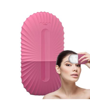 Ice Facial Mold - Skin Cooling Device Puffiness Reduction Tool | Washable Brightening Skincare Aid Ergonomic Face Rejuvenation Roller Skin Refreshing Gadget for Puffiness Removal 6.2x4.4x11.4cm Shell pattern - rose