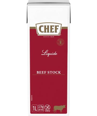 CHEF - All Natural BEEF Stock 1ltr - (Pack of 6) - Buy Online on GoSupps.com