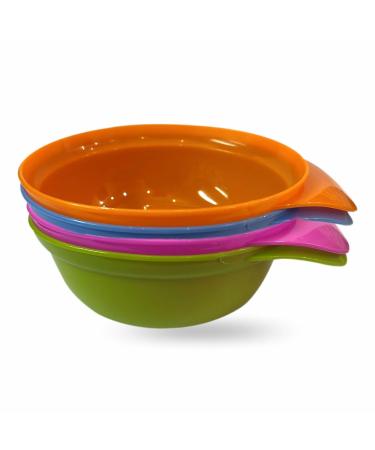 Baby Feeding Bowl with easy handle Toddler Food Weaning Snack Bowls Children Ideal For Kids Toddlers BPA FREE Microwave And Dishwasher Safe Stackable Perfectly Simple Bright 2pc (ASSORTED COLOR)
