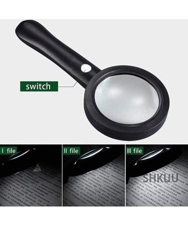 Spacmirrors Magnifying Glass Rechargeable USB Charging Inspecting Coins & Jewelry Magnifying Glass with 9 LED Light Magnifier - Buy Online on GoSupps.com