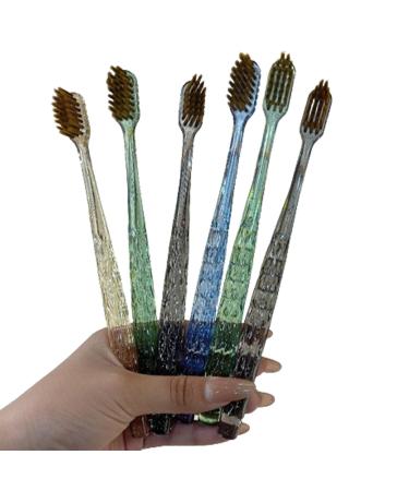 Generic portable toothbrush manual toothbrush manual clean toothbrush with soft bristles |6 pieces of dental toothbrush clean toothbrush for trips women men and family