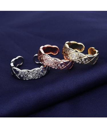 DNCG Women's Rings Open Adjustable Korean Version Simple Minor Pure Gold-Plated Rings Ins Cold Scenery Noodles Index Finger Ring Set Ring - Buy Online on GoSupps.com