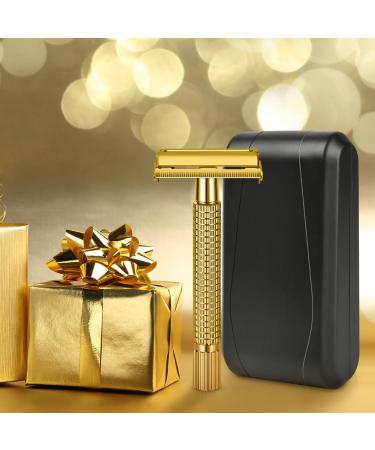 Uraqt Vintage Stainless Steel Safety Razor for Men - 2-Blade Head 10 Blades Travel Case & Mirror - High-Quality Wet Shaving Experience - Buy Online on GoSupps.com