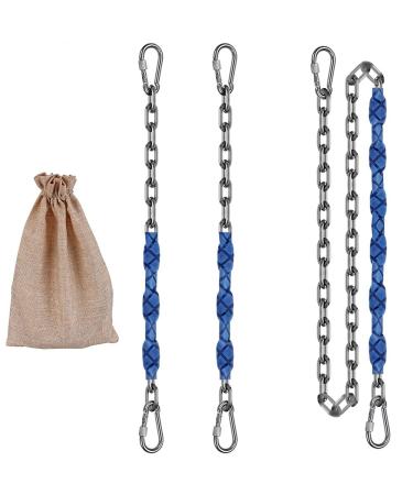 Dakzhou 64"Swing Chain Stainless Steel 304 Permanent Anti-Rust Chain (2)+4 Free Fast Link, Weighs 1000 LBS Stainless Steel Color 64