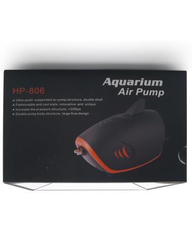 Fedour 4W Quiet Aquarium Air Pump - Dual Output Oxygen Pump for 50-700L Fish Tanks with LED Decor & All Accessories - Buy Online on GoSupps.com