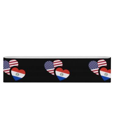 Paraguay US Flag Yoga Workout Bands Comfort Legs Booty Resistance Straps Physical Therapy Aids