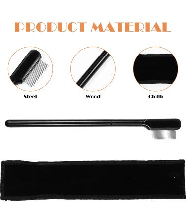 Beaupretty 1set Supplies Shaping Applicator Multipurpose Stainless with Comb Eyelashes Storage Steel Handle Shaper Long Practical Eyelash Eyebrow Men Bag Metal for Grooming Girl Travel Tools 15x1.8cm Black - Buy Online on GoSupps.com