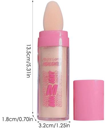  JPSDOWS Stick Highlighter Powder - Makeup Powder Highlighter Shimmer for Face with High Shine Lightening Face Body Hair Makeup Stick Fairy Highlight Pat Powder for Jpsdows - Buy Online on GoSupps.com