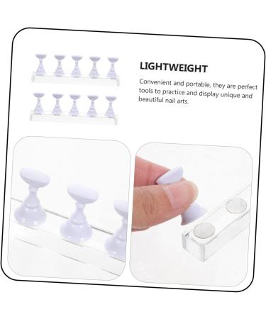 Beaupretty 2 Sets Nail Checkerboard nail display stand nail practice stand magnetic chess board press on nail stand nail art tips display stand nail stand display magnetic manicure base boxed 2.5x1.4x1.4cm White - Buy Online on GoSupps.com