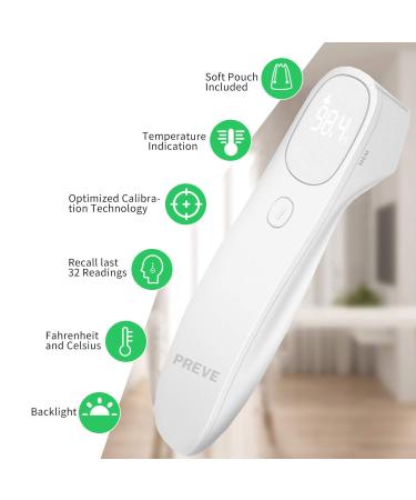 Non-Contact Baby Thermometer for Fever - Infrared Forehead Thermometer for Kids & Adults | LED Screen, Medical Grade - Buy Online on GoSupps.com