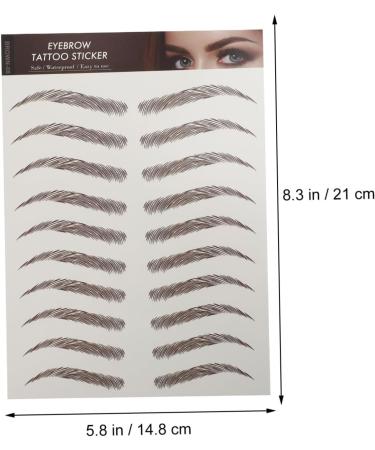 FOMIYES 18 Sheets Waterproof Eyebrow Stickers Eyebrow Grooming Shaping Sticker False Eyebrows Cosmetics Hair - Buy Online on GoSupps.com
