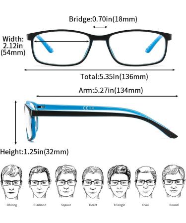Suertree Blue Light Readers 3 Pack - Filter Glasses for Computer Use | 1.5x Diopter | Women & Men - Buy Online on GoSupps.com