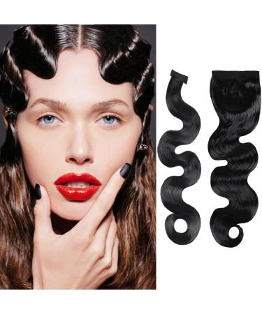Bangs Hair Clip Finger Wave Bangs Clip In Bangs 10" Vintage Ripple Bangs Synthetic Hairpieces Black Retro Hand-pushed Bangs for Photography Cosplay Costume Party Bangs Clip in Hair (Color : A) - Buy Online on GoSupps.com