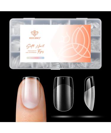 Modelones Modelones 360-Piece Full Cover False Nail Set - Soft Gel - PMMA Resin - DIY Application - Size XS - Car