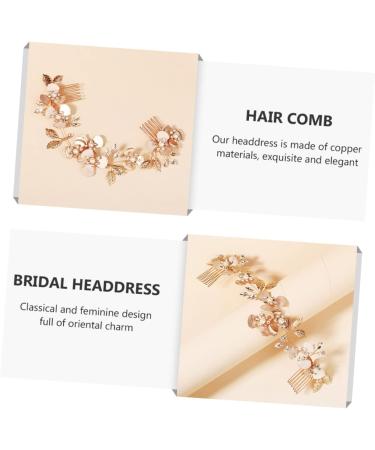 Ipetboom Pearl Rhinestone Couple Combs Tiara Hair Ribbons Clear Handbag Pearl Hair Comb Crystal Headpiece Women Hair Comb Hairband Bride Hair Comb Headband Hair Accessory Miss The Flowers - Buy Online on GoSupps.com