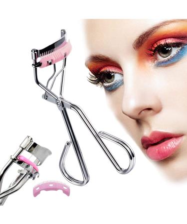 Eyelash Curler  Classic Eyelash with Comb Curling Styling Wide Angle Fit All Eye Shape Curved Lash Curler  Portable Beauty Tools with Brush Mascara Eyelashes for Curling Daily Makeup