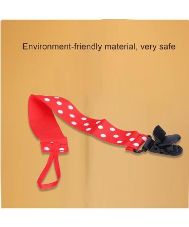 Buy Durable Foldable Pacifier Strap - 32 cm Non-Toxic Baby Pacifier Clip for Travel (Red Dot) - Buy Online on GoSupps.com