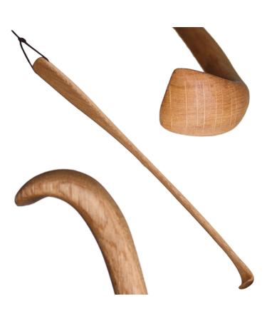 Back scratcher "Lea" made of oak wood 50 cm long and curved