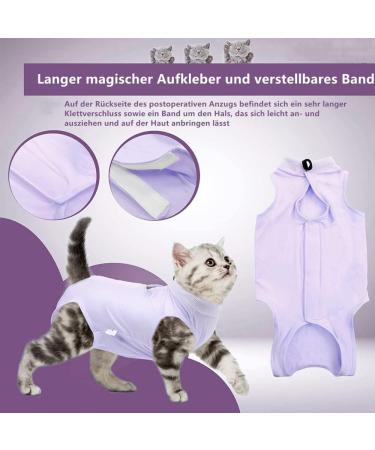 Voarge Recovery Suit for Cats & Dogs | Post-Op Anti-Licking & Trimming | Purple (M) | Comfortable Recovery Wear - Buy Online on GoSupps.com