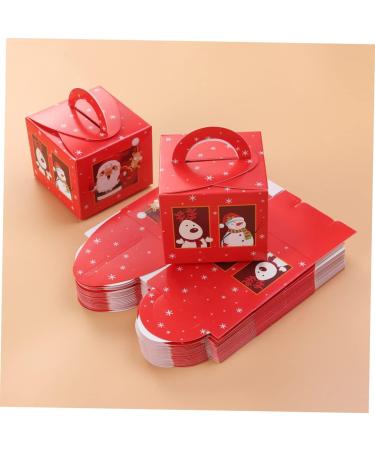 24pcs Box Christmas Party Favor Christmas Cookie Container Christmas Bags Packing Box Candy Box 24pcs Red - Buy Online on GoSupps.com