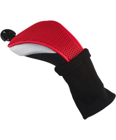 Andux 4pcs Long Neck Golf Hybrid Club Head Covers - Red CTMT-02 - Interchangeable Tags - Buy Online on GoSupps.com