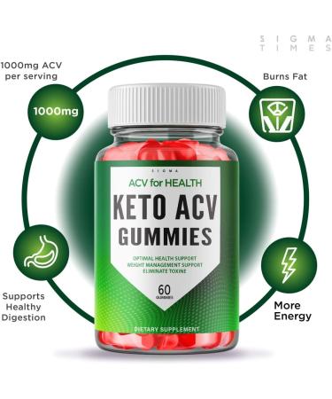 ACV for Health Keto Gummies - Advanced Weight Loss Formula for Belly Fat - 60 Gummies - Buy Online on GoSupps.com