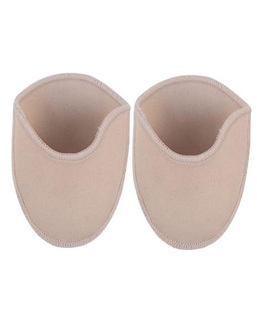 Healeved 1 Pair Shoes Inserts for Women Block Heels for Women Dressy Womens Shoes Heels Ballet Toe Shoes Metatarsal Pads Ballet Pointe Shoes Toe Caps Dance Socks Foot Toe Protector Thong Beige 11.5X9.5cm