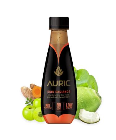 Auric Plant Based Collagen Glowing Drink for Anti-Aging Beauty Skin Repair & Regeneration | (Pack Of 12 Bottles250ML) | Superherbs Aloe Vera Vitamin C