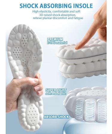 3D Sports Shoe Insoles for Men & Women - MARRDO Plantar Fasciitis Memory Foam Inserts for Running & Shock Absorption (Black XL Size - Buy Online on GoSupps.com