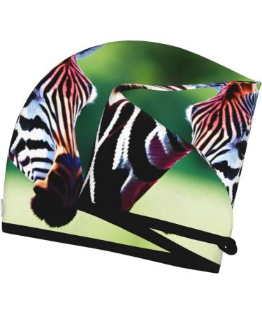 Zebra & Giraffe Coral Velvet Dry Hair Cap | Quick-Dry Hair Towel Wrap for Men & Women | Travel & Home Essential - Buy Online on GoSupps.com