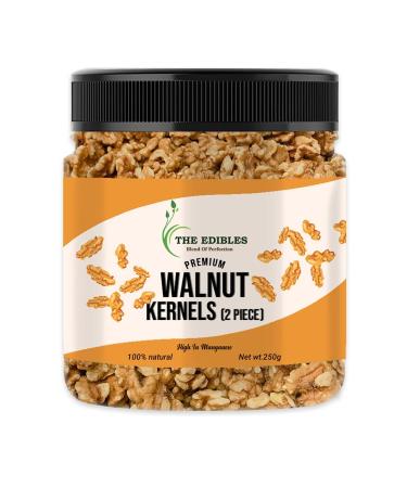 THE EDIBLES Walnuts Shell 2 Piece Kernels 250g Akhrot giri shell 2 Piece Dry Fruit_Packing May Vary
