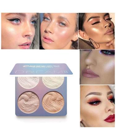 Shimmer Highlighter Powder Palette - Long Lasting, Waterproof Glow Bronzer - Face Makeup Illuminator - Buy Online on GoSupps.com
