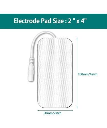 Buy Sunjuly TENS Electrodes Pads - 20 Reusable Self-Adhesive 5x10 cm for Pain Therapy - Compatible with Most TENS EMS Devices - Buy Online on GoSupps.com