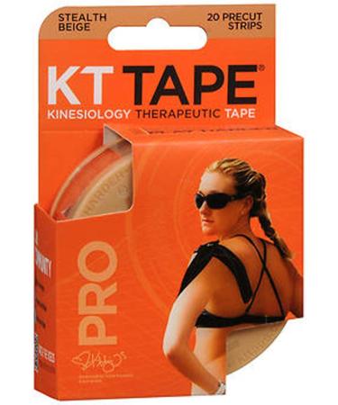 KT Tape Pro Kinesiology Therapeutic Sports Tape 20 Precut 10 inch Strips Stealth Beige