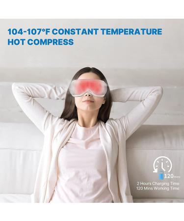 RENPHO Eye Massager with Heat, Bluetooth Music - Relieve Migraines, Reduce Eye Strain & Dark Circles - Improve Sleep - Ideal Gifts (A-white) - Buy Online on GoSupps.com