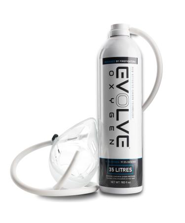 Value Size - 35 Liter (750 x 1 second breaths in each can) Pure Oxygen Can with Breathing Mask | Portable Oxygen Canister | Ideal for Home Use and Outdoor Activities | Designed by Firefighters | Pack of 1|Quick Ship