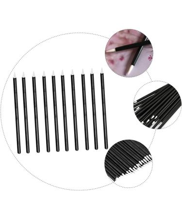 Ipetboom 100pcs Head Eye Black Fiber Eyeliner Applicator Makeup Brush Stickblack Disposable Practical Sticks - Buy Online on GoSupps.com