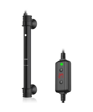 NICREW Aquarium Heater 200W Temperature Adjustable Aquarium Heater with Controller for Aquariums up to 200L Overheating Protection 200 W