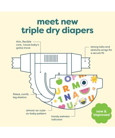 Babyganics Size 5 Diapers - 100 Count | Absorbent, Breathable, Triple Dry Protection - Buy Online on GoSupps.com