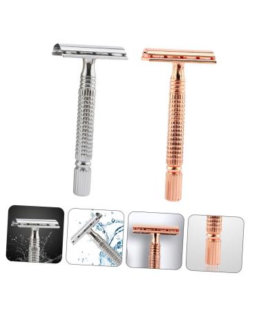 FRCOLOR Prickly Heat 4 Pcs Zinc Alloy Portable Men's Shaver - Old Razor Face Grooming Solution - Buy Online on GoSupps.com