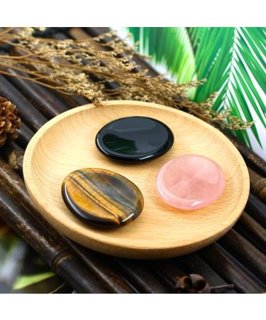 Ouubuuy | 100% Natural Rose Quartz Stones for Healing & Chakra | Relaxing Spirit Worry Stones | Best Crystals for Meditation - Buy Online on GoSupps.com