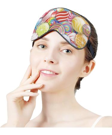 Colorful Spiral Sugar Candy Sleep Mask for Women | Adjustable Eye Shades with Elastic Strap - Shop Now - Buy Online on GoSupps.com