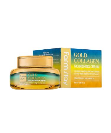 FARMSTAY Gold Collagen Nourishing Cream - Anti-Aging Face Moisturizer for Vibrant Skin & Elasticity - 1.85 oz - Buy Online on GoSupps.com