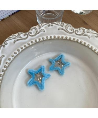 AJTUTUS Cute Star Shape Hairpins Hot Girls Plush Star Hair Clip Headdress Style Barrettes Cute Star Hair Clip for Woman - Buy Online on GoSupps.com