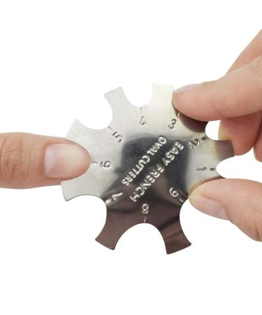 Oval French Smile Line Nail Art Trimmer Cutter Tool | 9 Sizes | HJ-NAT185-FS03 Silver - Buy Online on GoSupps.com