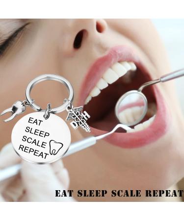 Unique Pliti Dentist Gift | Dental Hygienist Key Ring | Perfect for New Dentists | Eat Sleep Scale KY | Ideal Dental Gifts - Buy Online on GoSupps.com