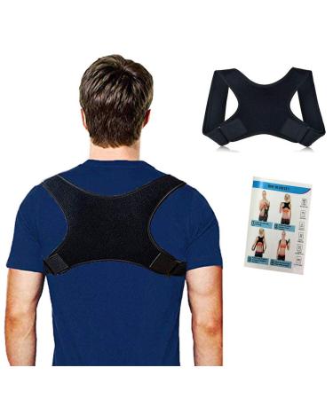 Back Brace Posture Corrector for Men and Women with Adjustable Straps Pain Relief Correct Poor Posture Comfortable Upper Back Belt Clavicle Support Instruction Included(L)